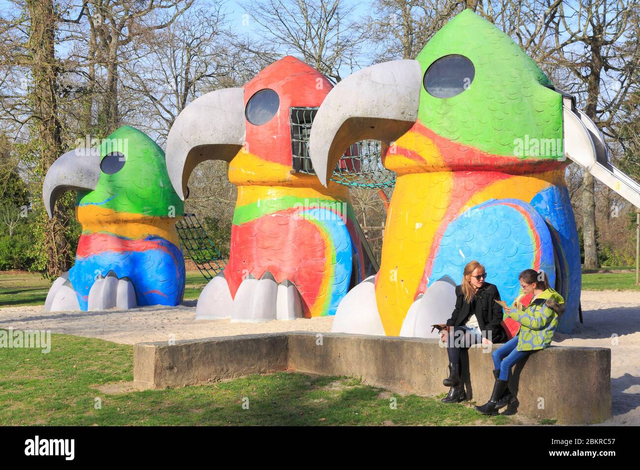 Francia, Loiret, Orleans, parco floreale della sorgente, questo notevole giardino è stato creato nel 1963 dall'architetto francese e urbanista Louis Arretche Foto Stock
