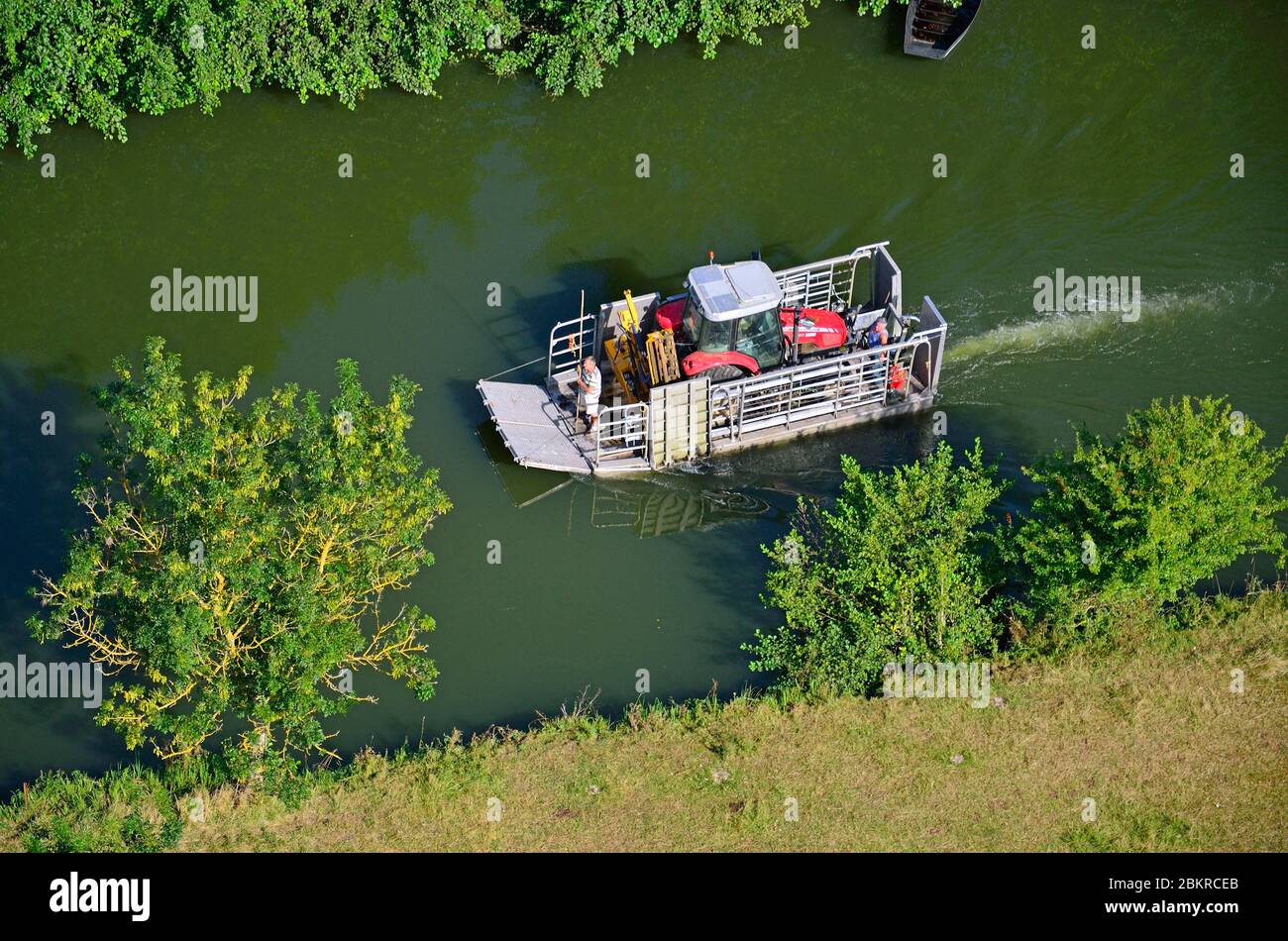 Francia, Deux-S?vres, Marais poitevin, Venezia Verde (vista aerea) Foto Stock