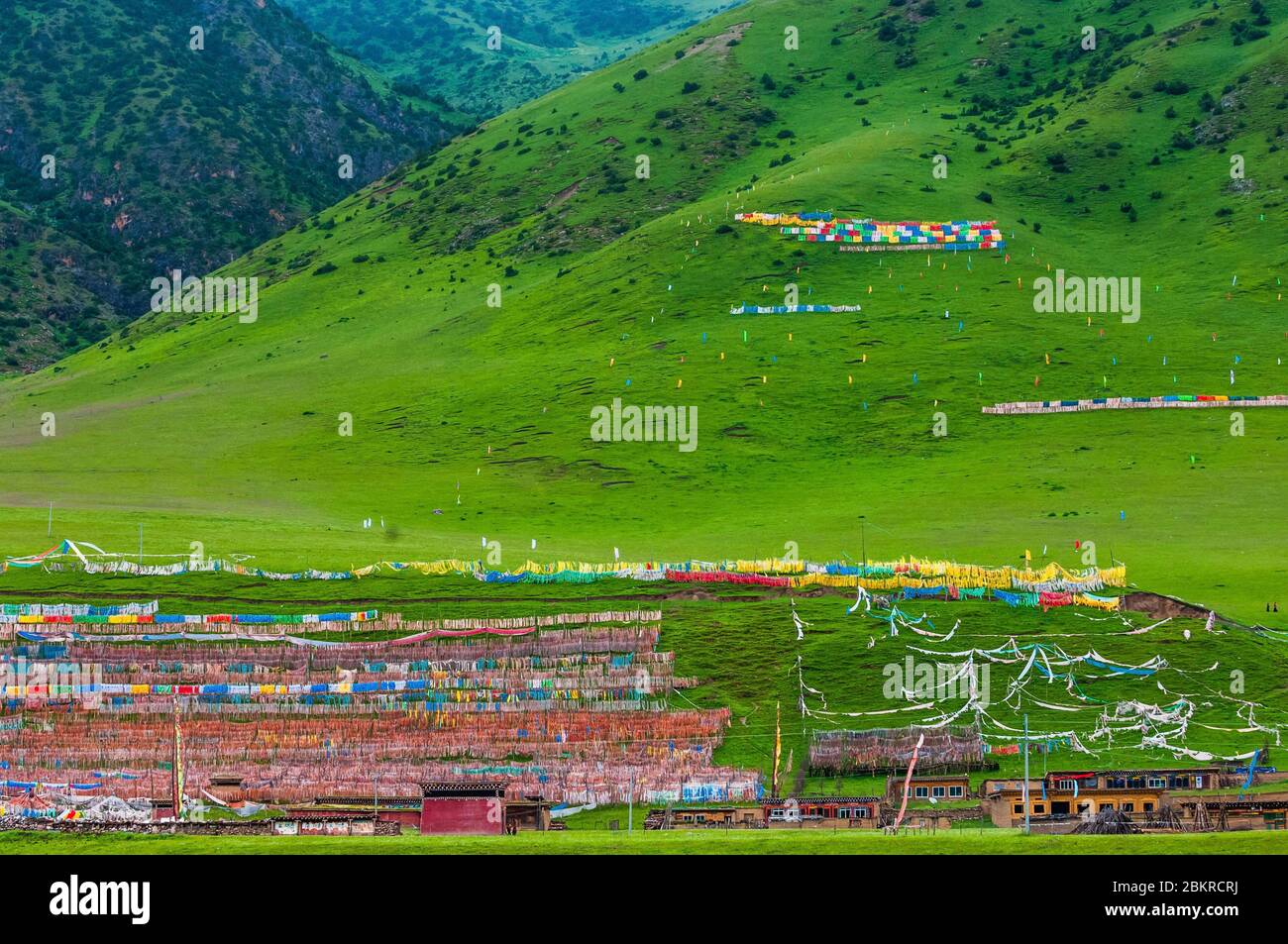 Cina, Tibet orientale, o Kham, Gole di Gearong, Nunnery Sirin Kar Foto Stock