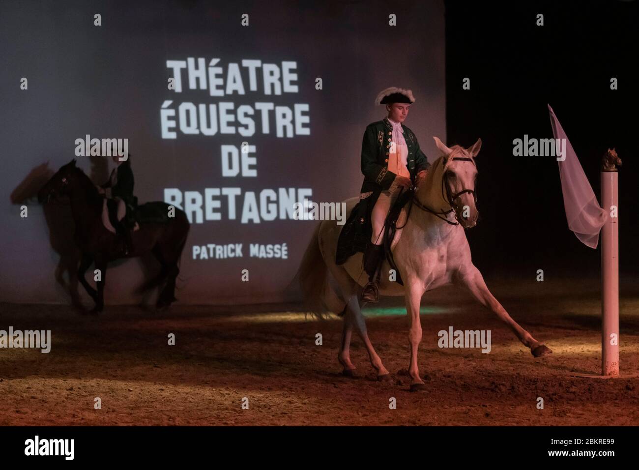 Francia, Morbihan, la Gacilly, il teatro equestre Bretagna alla Chapelle-Gaceline Foto Stock