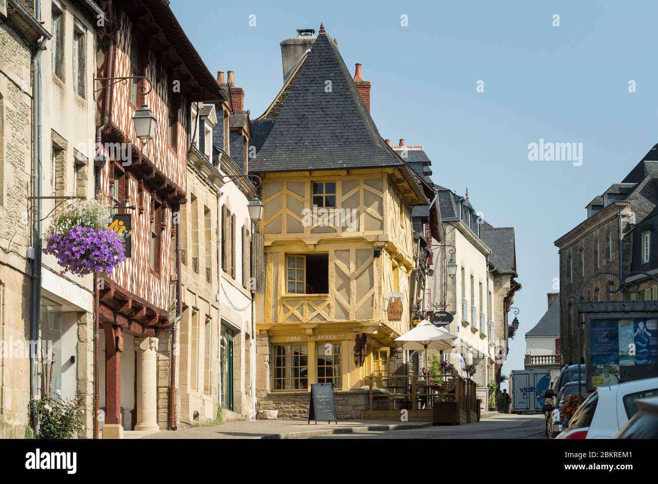 Francia, Morbihan, Josselin, la strada Olivier de Clisson Foto Stock
