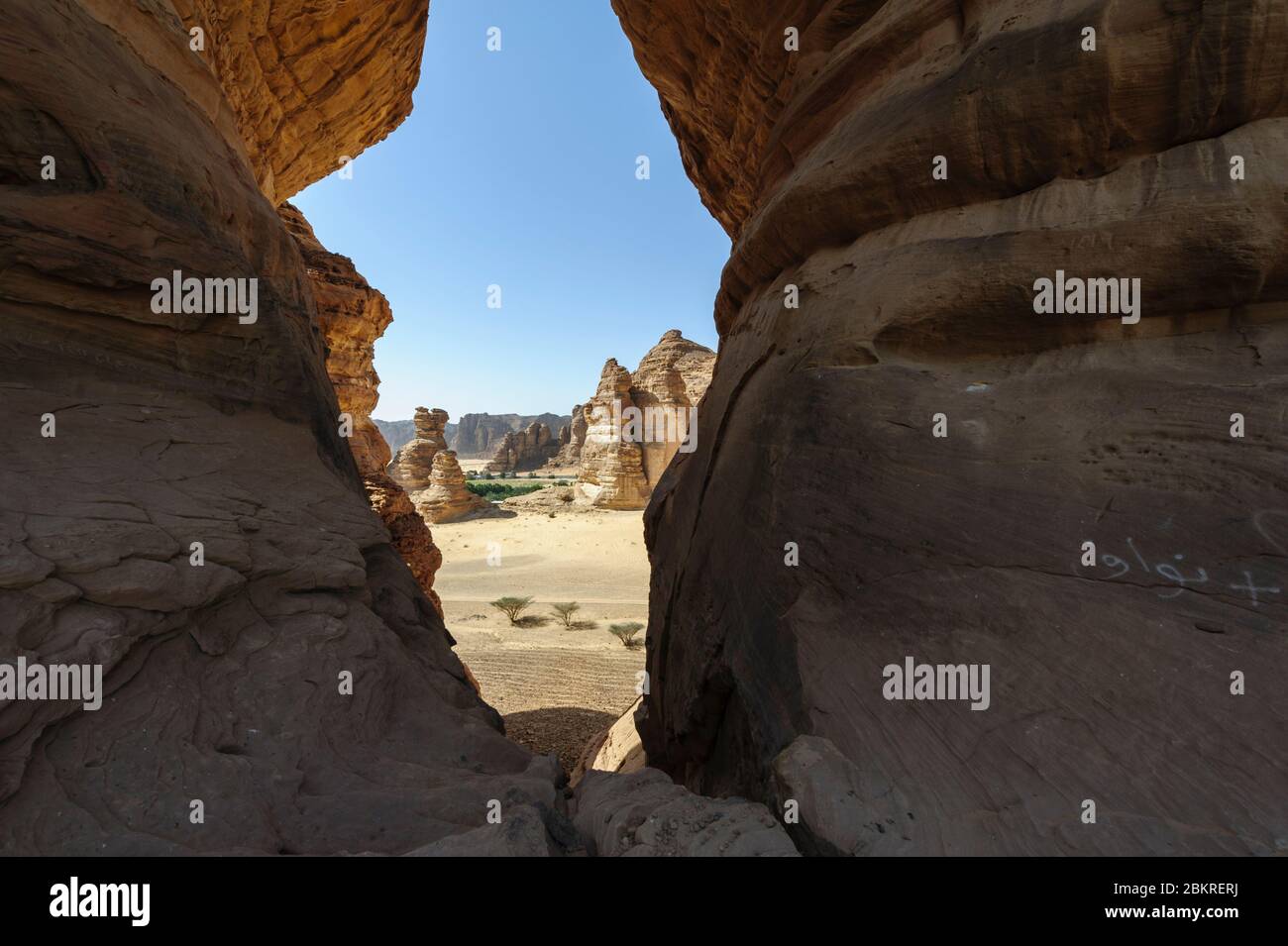 Paesaggio intorno alla città al-Ula, Medina Regione, Arabia Saudita Foto Stock