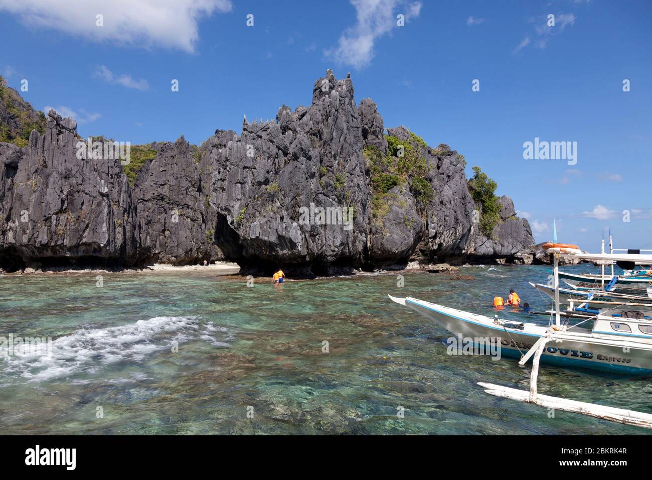 Filippine, Palawan, El Nido, arcipelago di Bacuit Foto Stock