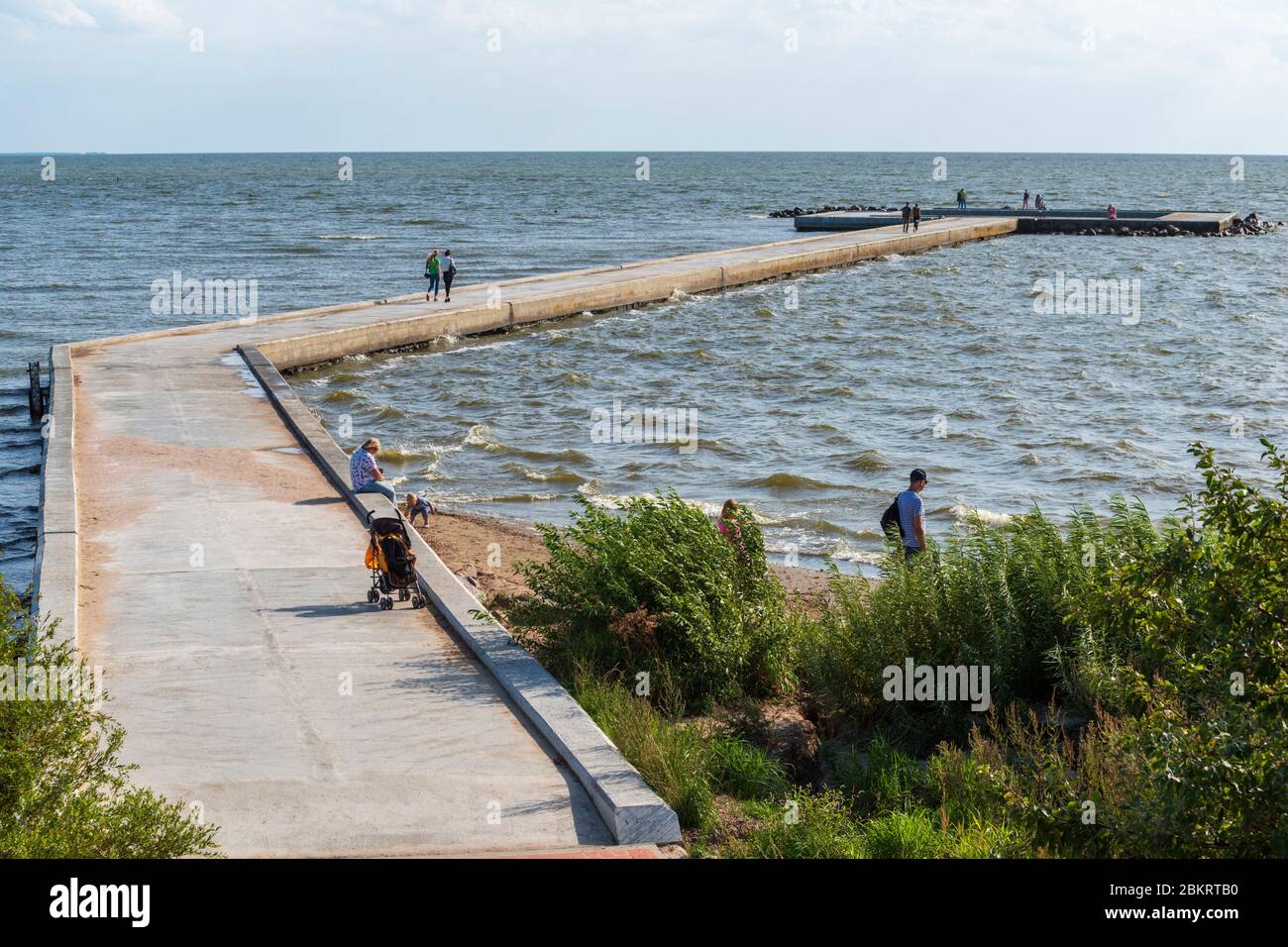 Lituania (Stati baltici), Contea di Klaipeda, Parco Nazionale delle Spit Curoniane, Ventes rago prieplauska Foto Stock