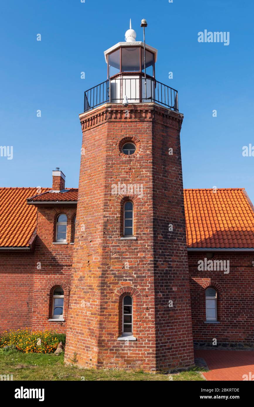 Lituania (Stati baltici), Contea di Klaipeda, Parco Nazionale delle Spit Curoniane, Faro di Capo Vente Foto Stock