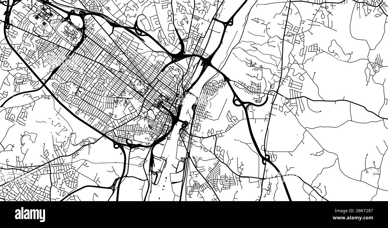 Mappa urbana vettoriale di Albany, USA. Capitale dello stato di New York Illustrazione Vettoriale
