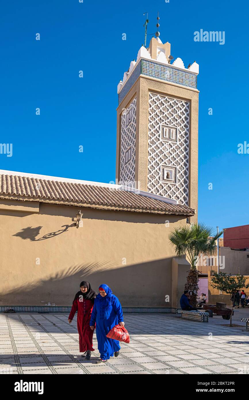 Marocco, regione di Souss-massa, Taroudant, la medina, Jamaa Lakbir Grande Moschea Foto Stock