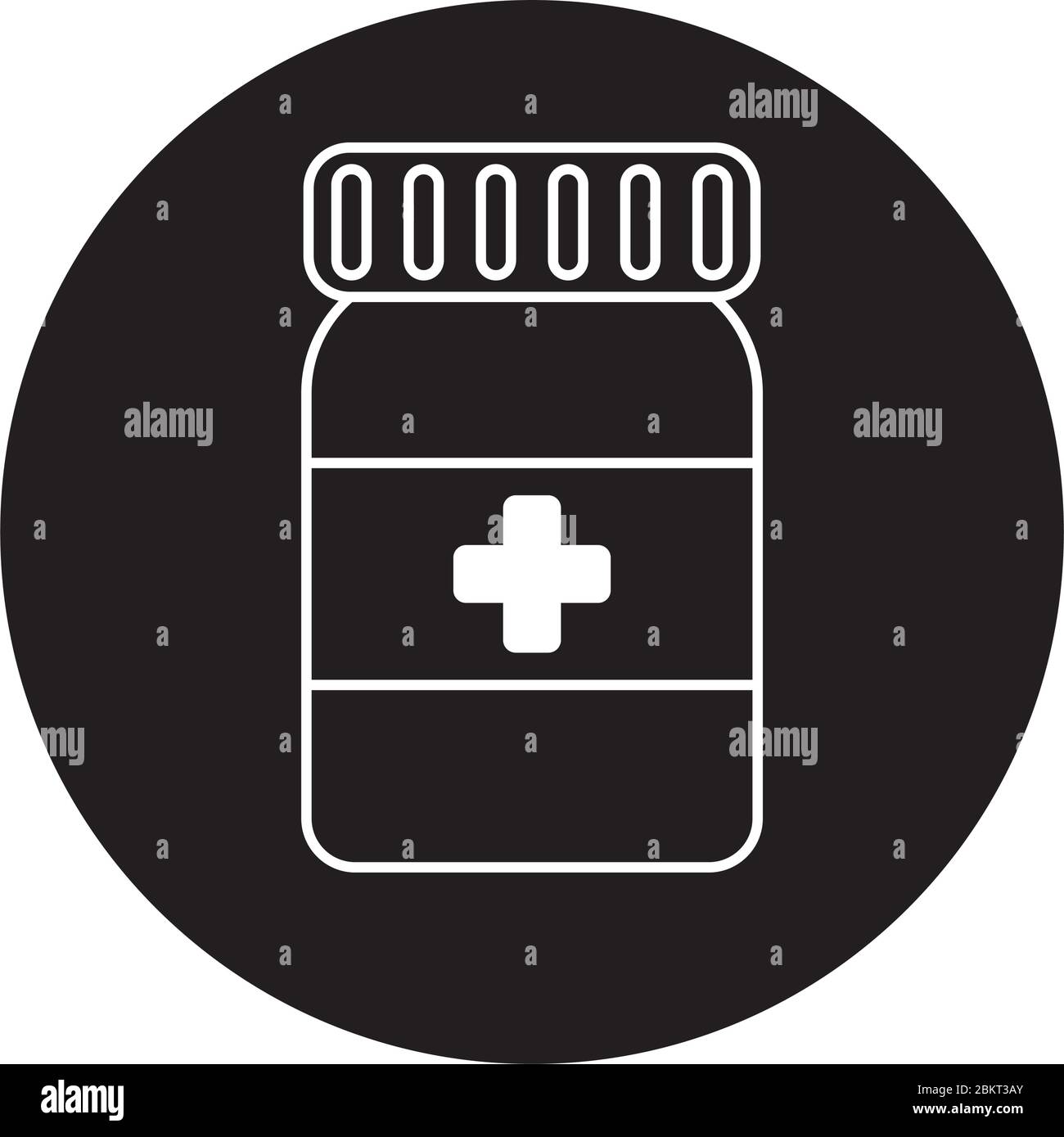icona isolato del flacone di farmaco Illustrazione Vettoriale