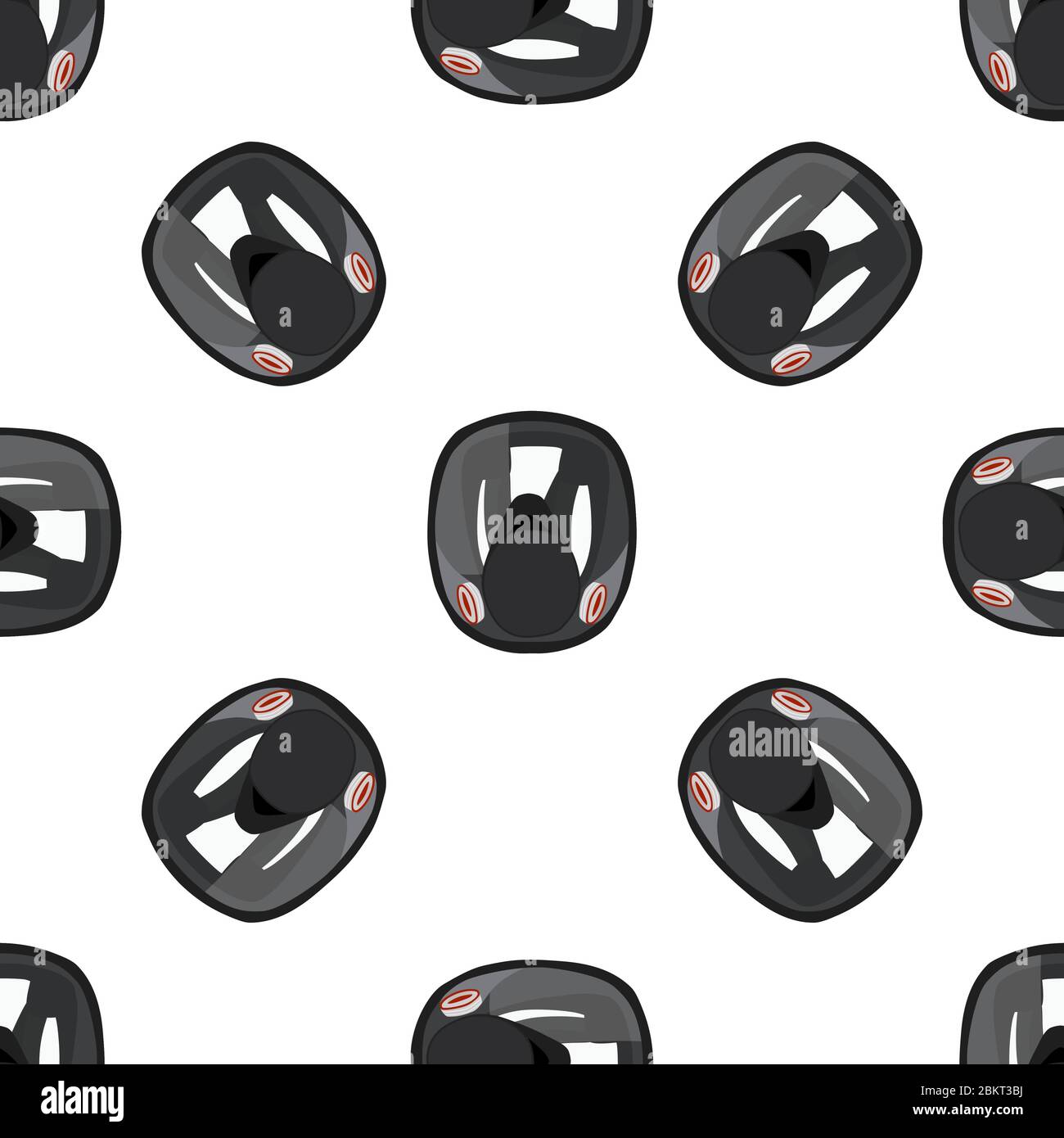 Senza cuciture di maschere respiratorie per la prevenzione del coronavirus da covid. Maschere respiratorie costituite da accessori di covid con coronavirus di prevenzione. Respir Illustrazione Vettoriale