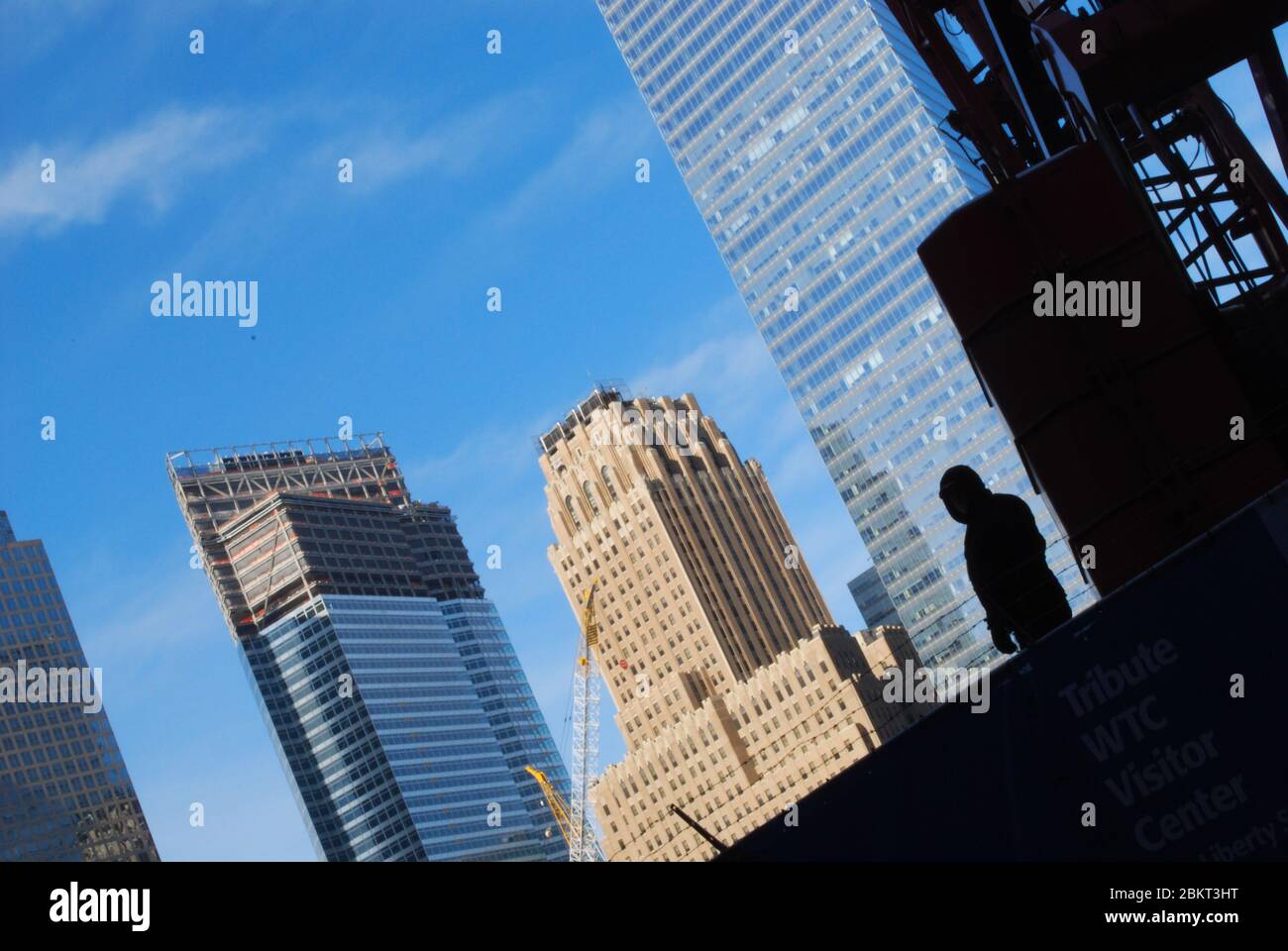 Verizon Building World Trade Center Under Construction 285 Fulton St, New York, NY Stati Uniti di Ralph Walker Foto Stock