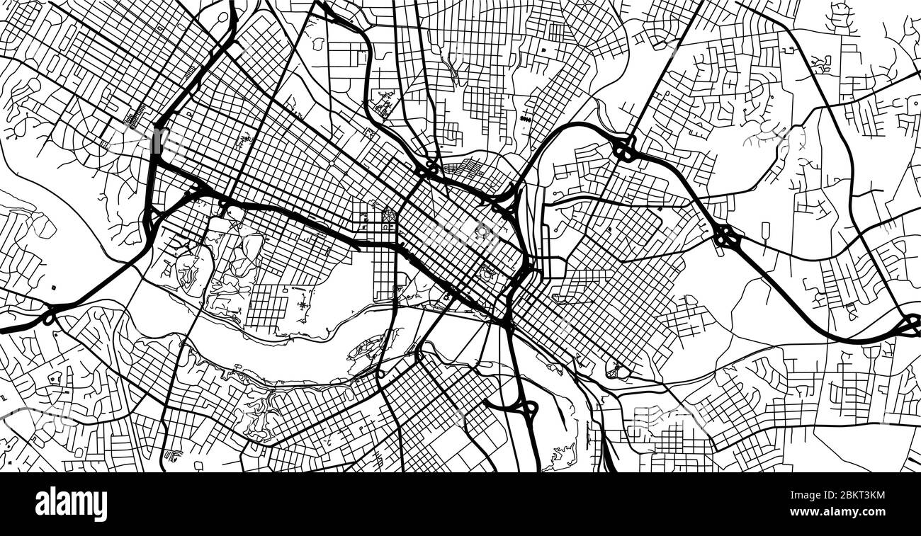 Mappa urbana di Richmond, USA. Capitale dello stato della Virginia Illustrazione Vettoriale