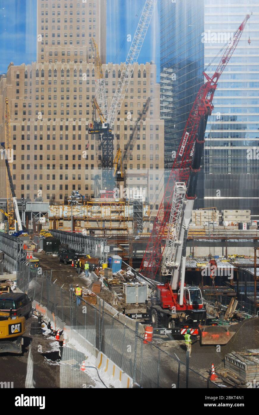 Verizon Building World Trade Center Under Construction 285 Fulton St, New York, NY Stati Uniti di Ralph Walker Foto Stock