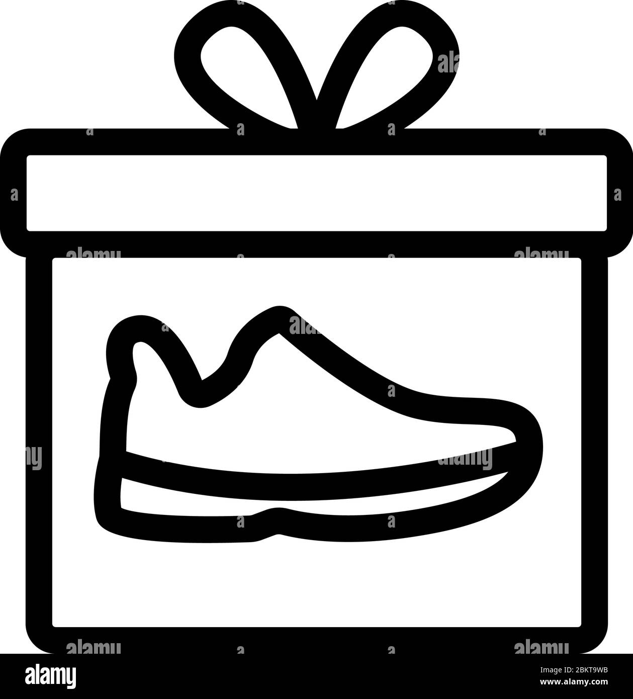 icona scarpe da regalo illustrazione vettoriale del profilo Illustrazione Vettoriale