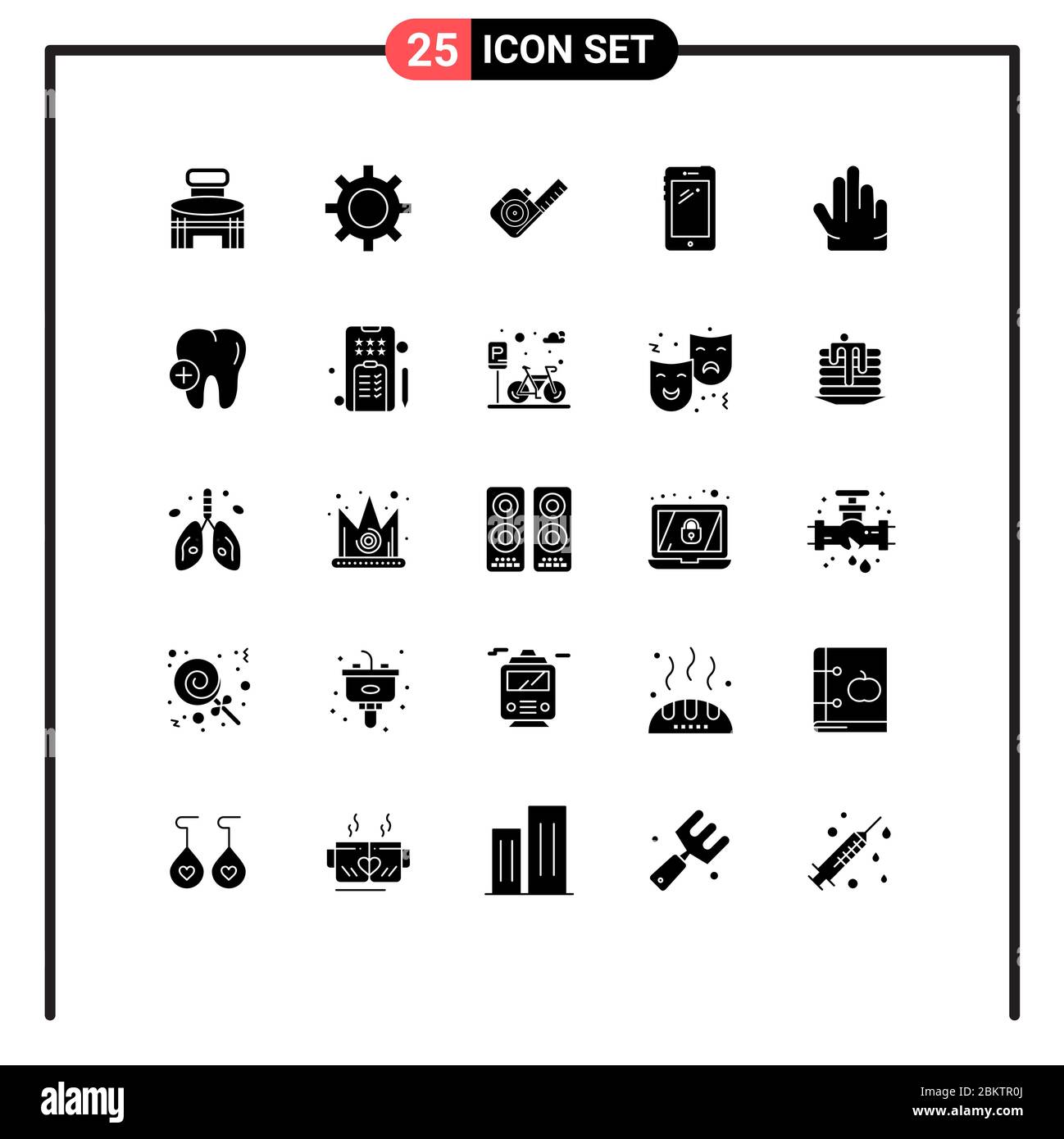 25 icone creative segni moderni e simboli di samsung, mobile, manutenzione di veicoli, smartphone, strumento Editable Vector Design Elements Illustrazione Vettoriale