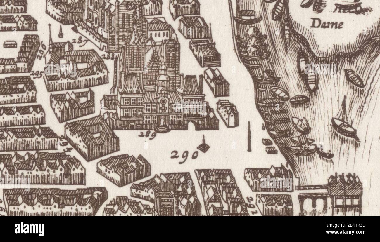 Hôtel de Ville de Paris nel 1618. Foto Stock