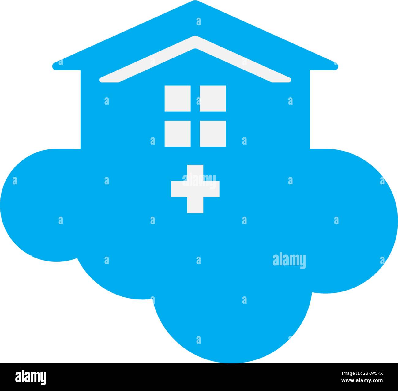 Illustrazione dell'icona del logo Cloud Home Care Concept Illustrazione Vettoriale