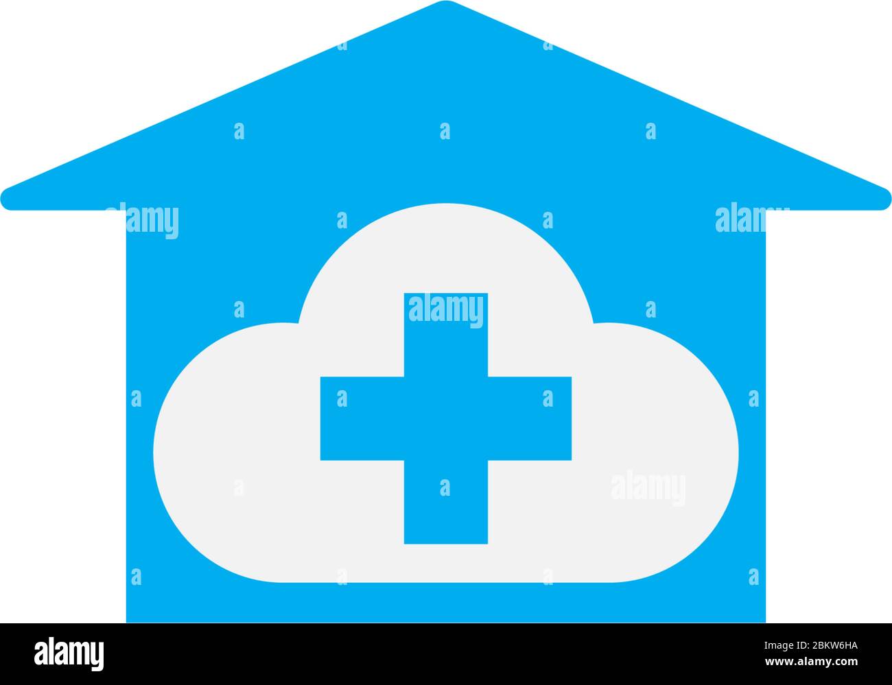 Illustrazione dell'icona del logo Cloud Home Care Concept Illustrazione Vettoriale