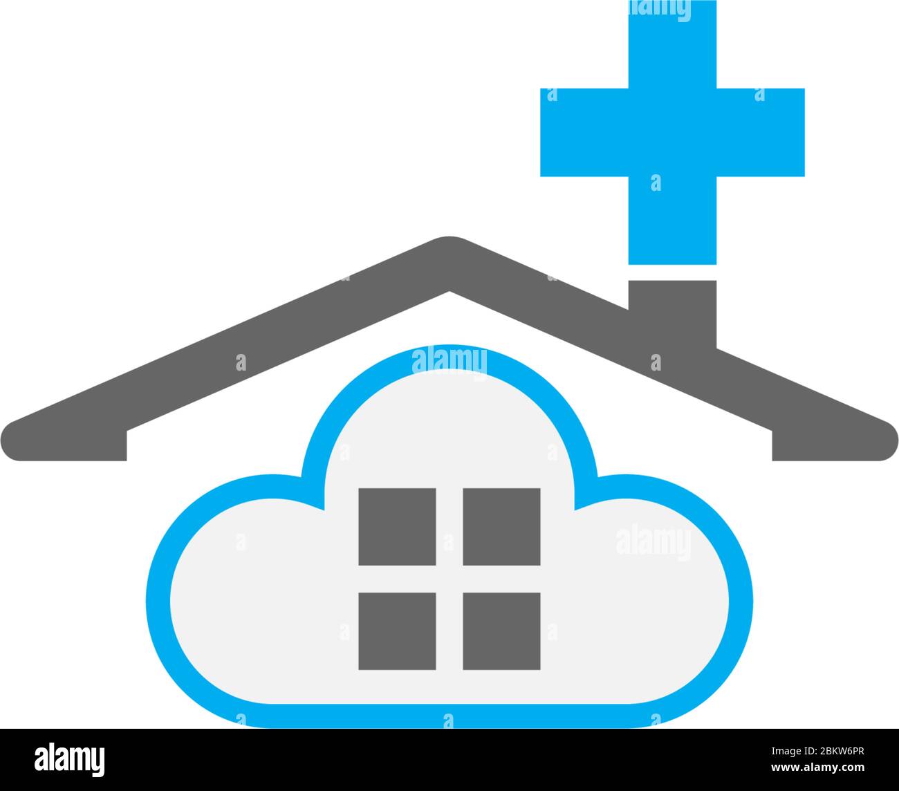 Illustrazione dell'icona del logo Cloud Home Care Concept Illustrazione Vettoriale