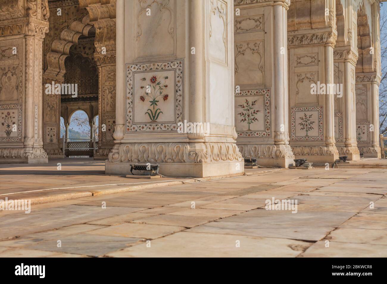 Diwan-i-Khas, Sala del pubblico privato, Forte Rosso, Lal Qila, Delhi, India Foto Stock