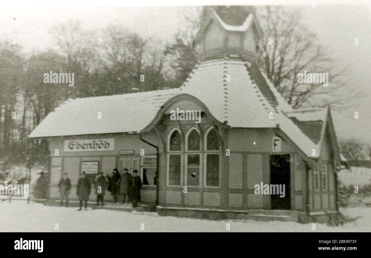 ID082159-Ebenhoeh Bahnhof im Winter 1920-1930 BA Ost. Foto Stock