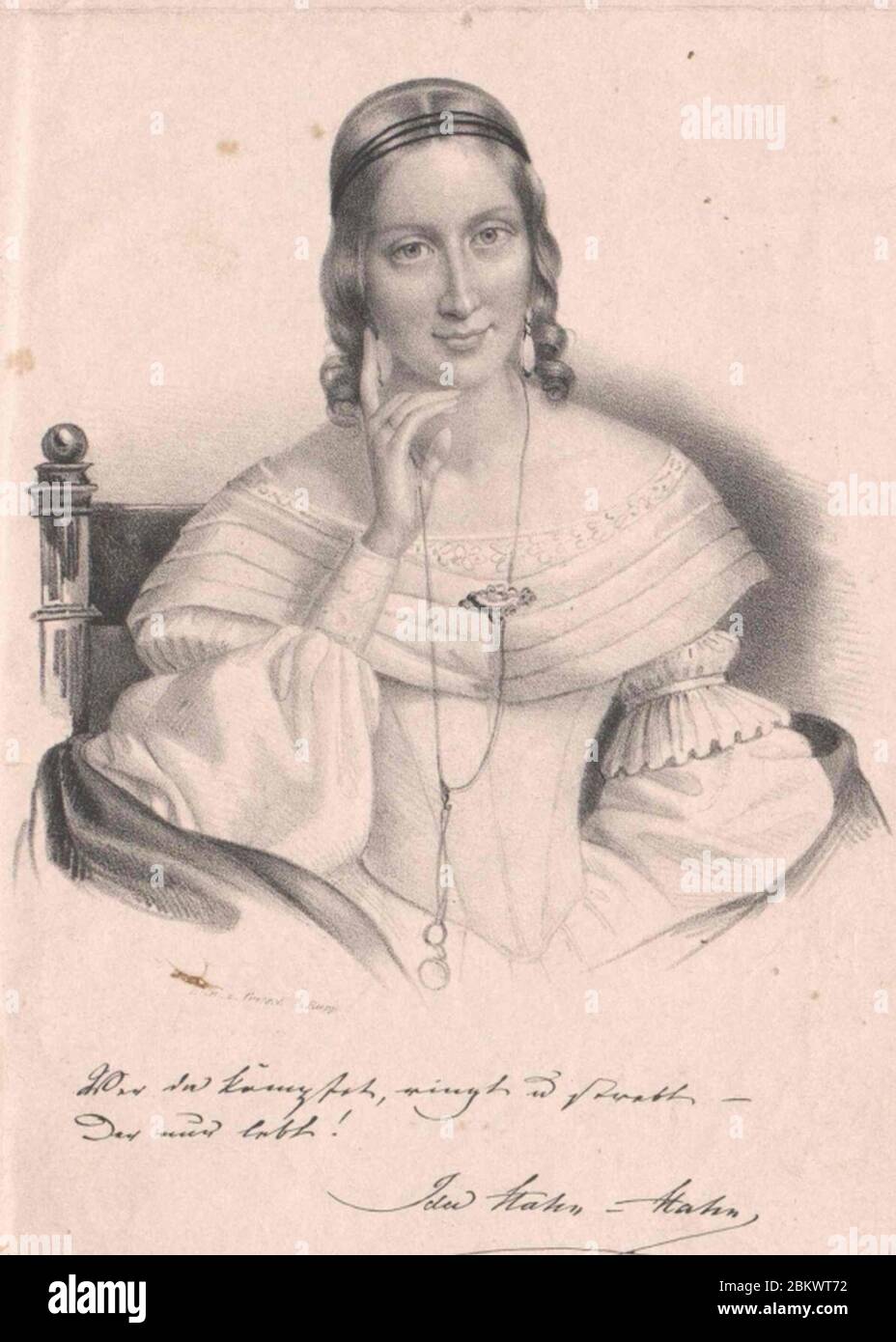 Ida Gräfin von Hahn-Hahn. Foto Stock