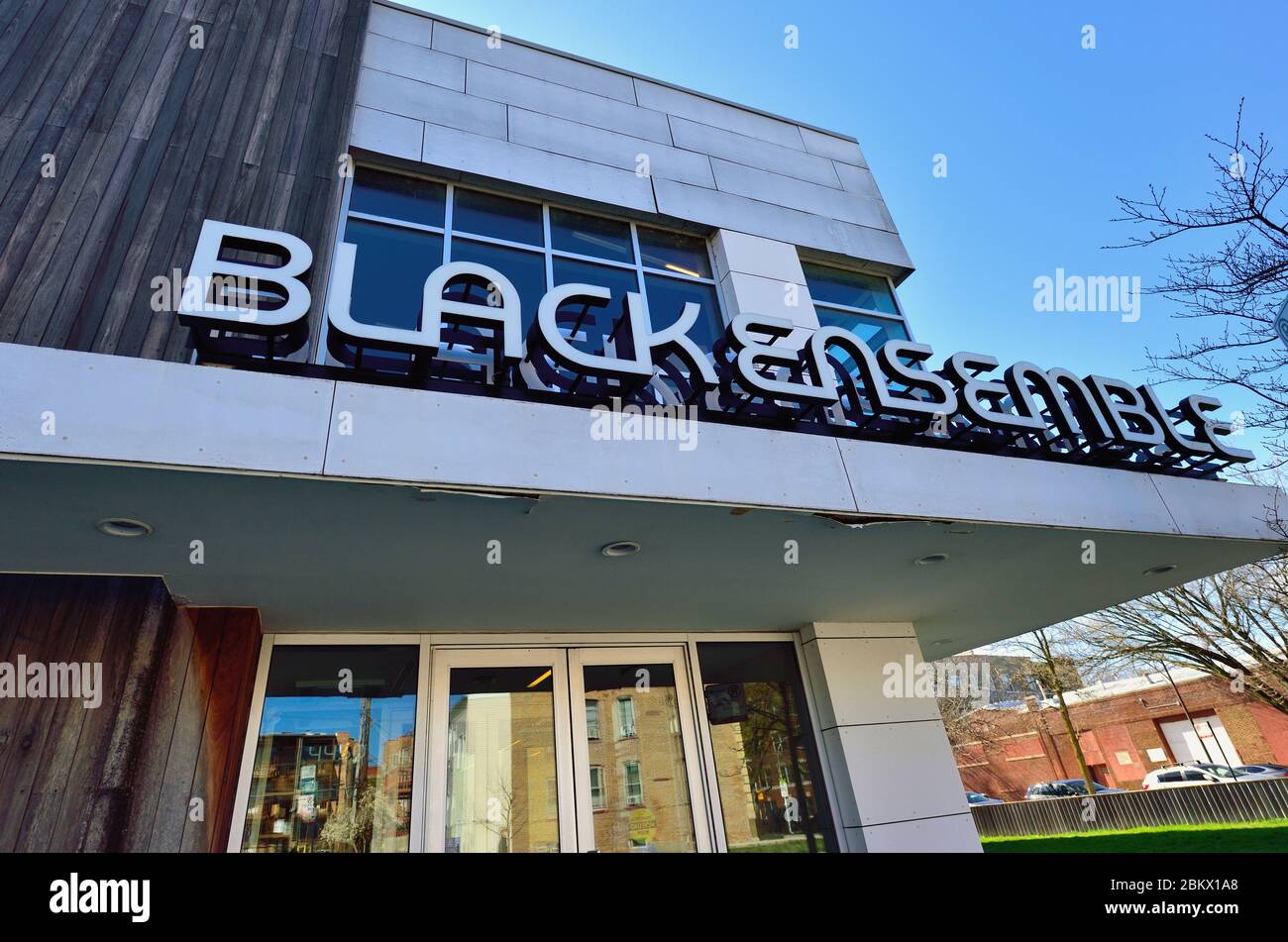 Chicago, Illinois, Stati Uniti. Il Black Ensemble Theatre si trova sul lato nord della città, nel quartiere di Uptown. Foto Stock