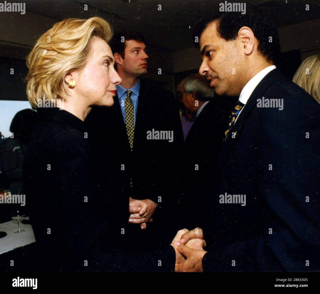 Ijaz & Hillary Rodham Clinton 1999. Foto Stock