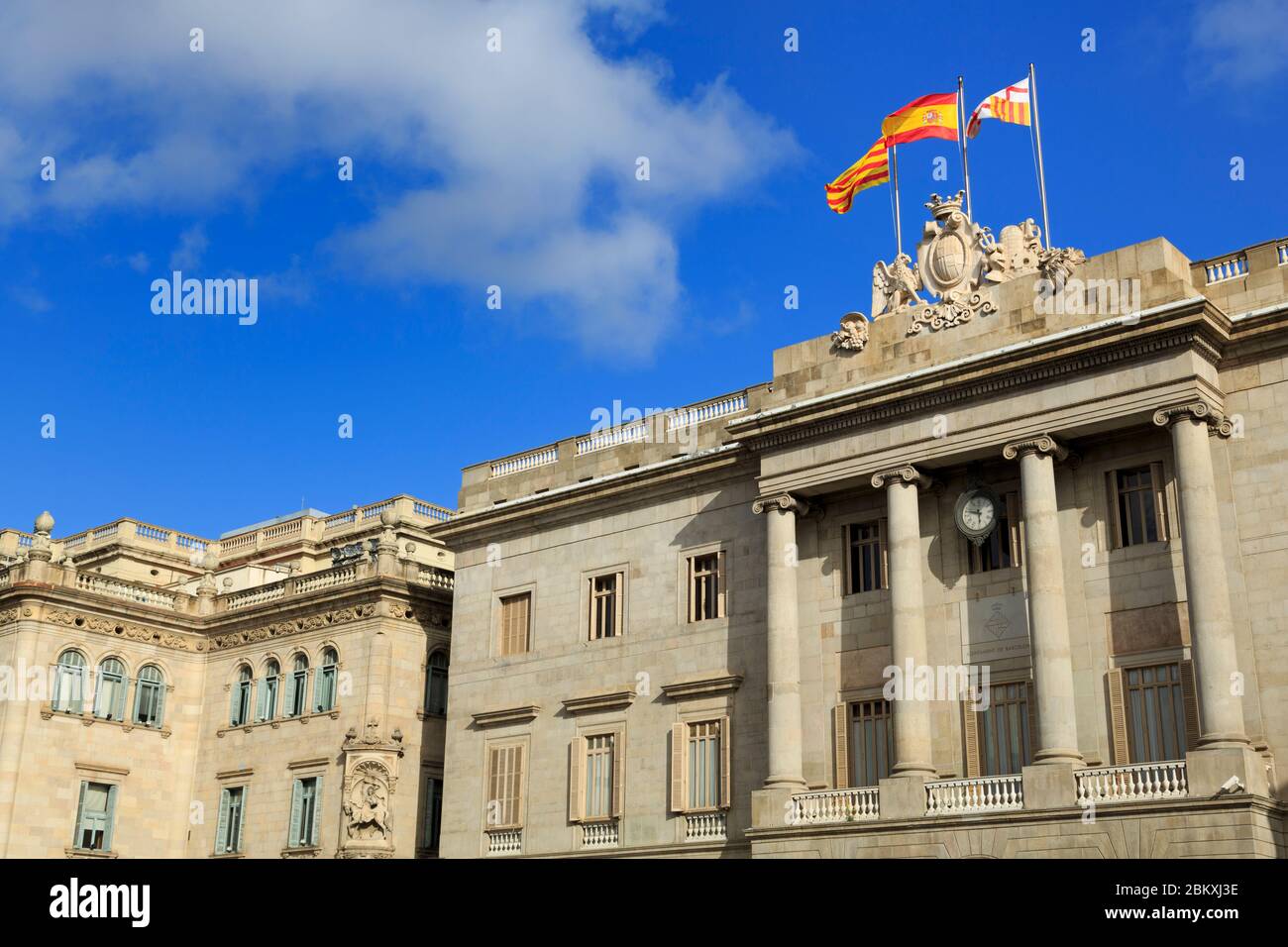 Palazzo della Generalitat, Placa de Sant Jaume, Barri Quartiere Gotico di Barcellona, in Catalogna, Spagna, Europa Foto Stock