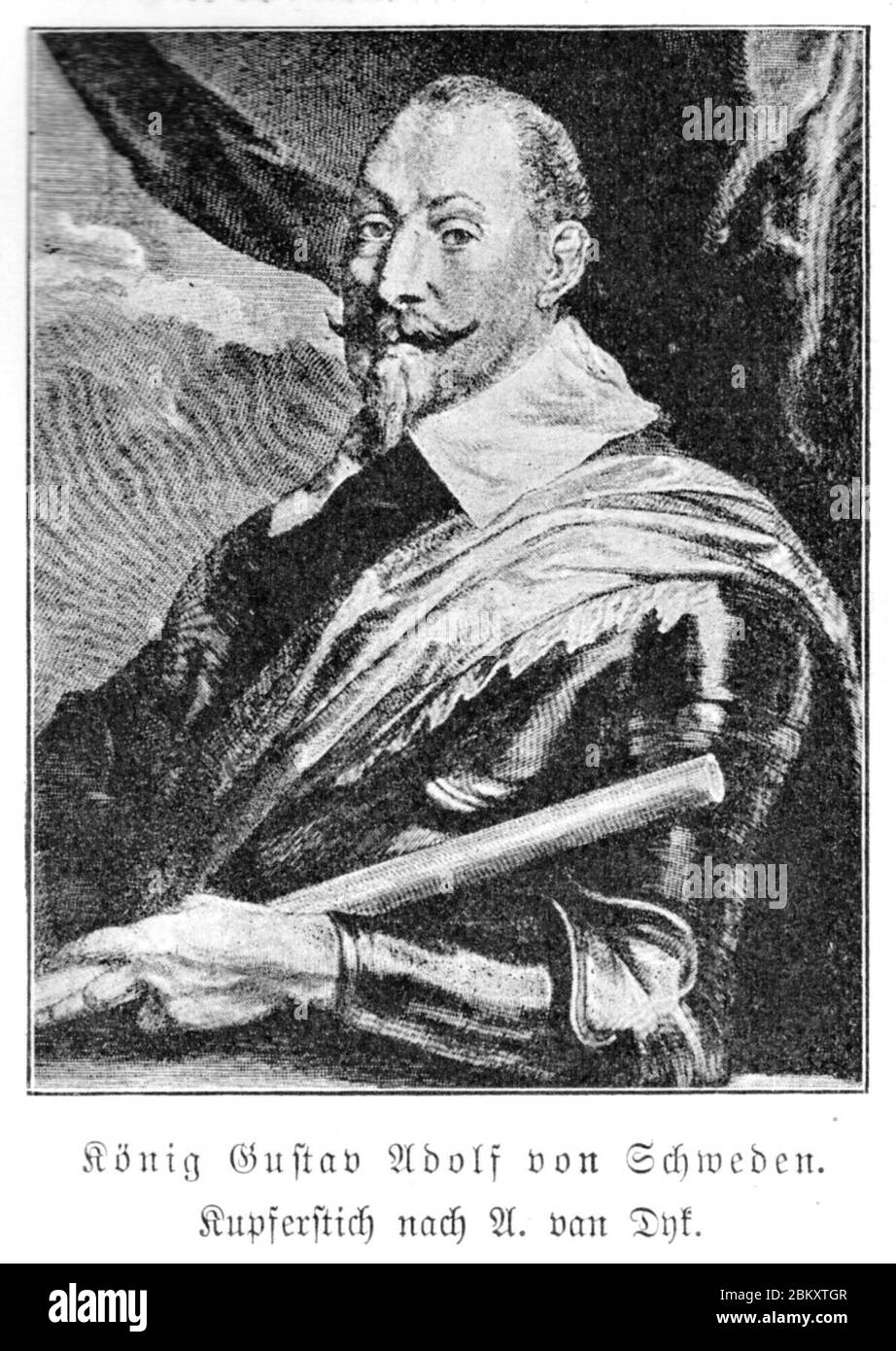 Illustrierte Geschichte d. sächs. Lande, Bd. II Abt. 1 - 288 - König Gustav Adolf von Scheden. Foto Stock