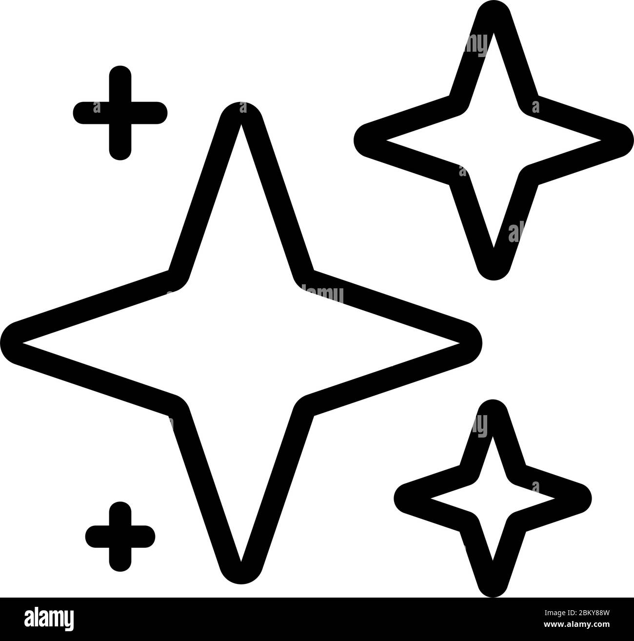 illustrazione del profilo vettoriale dell'icona effetto stella-flare Illustrazione Vettoriale