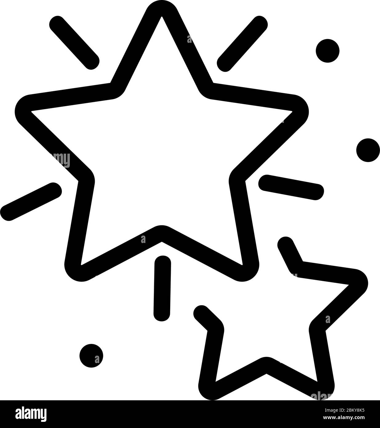 illustrazione del profilo del vettore delle icone pentagonali a forma di stella pentagonale radianza ofordinaria Illustrazione Vettoriale