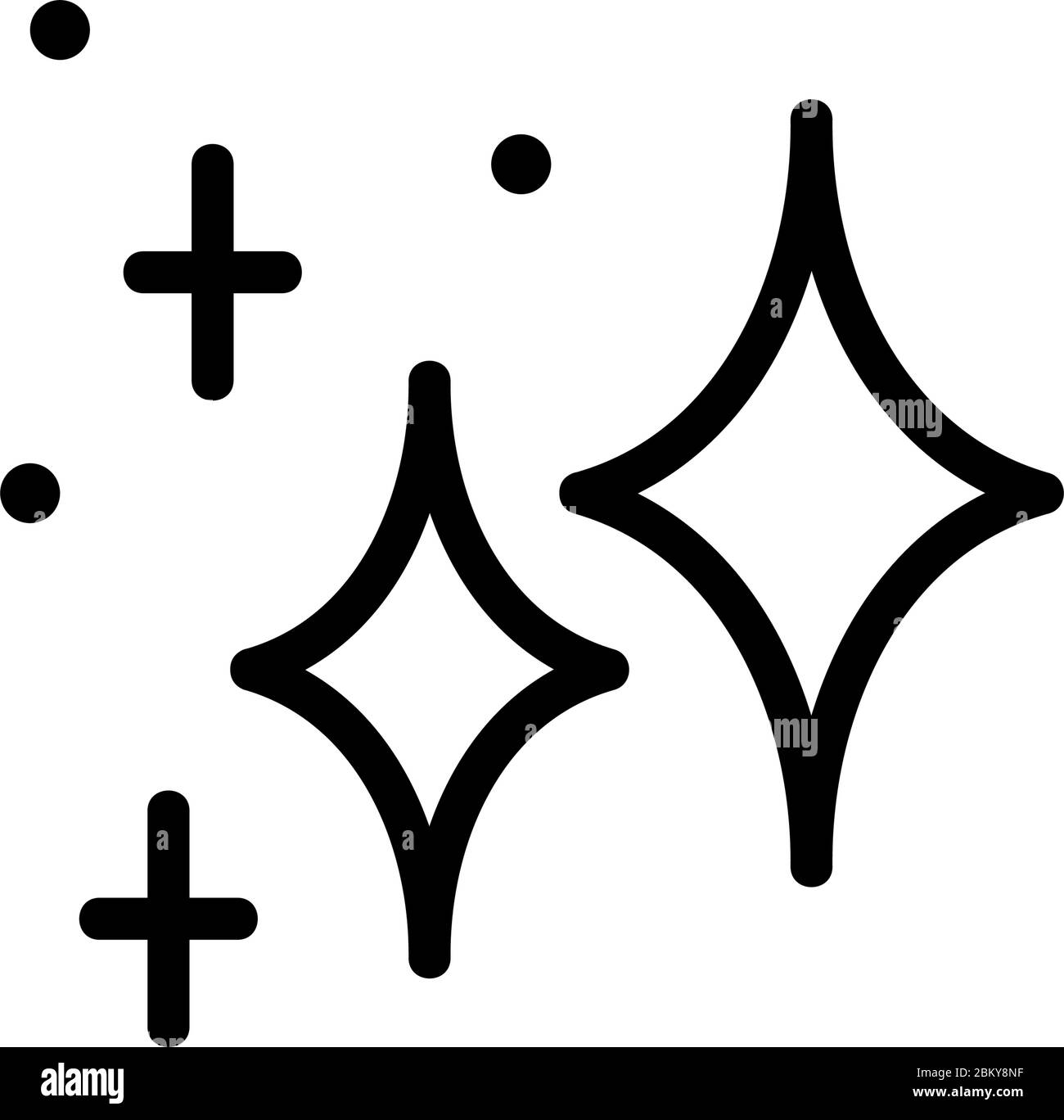 immagine del profilo vettoriale dell'icona di formazione del riflesso Illustrazione Vettoriale