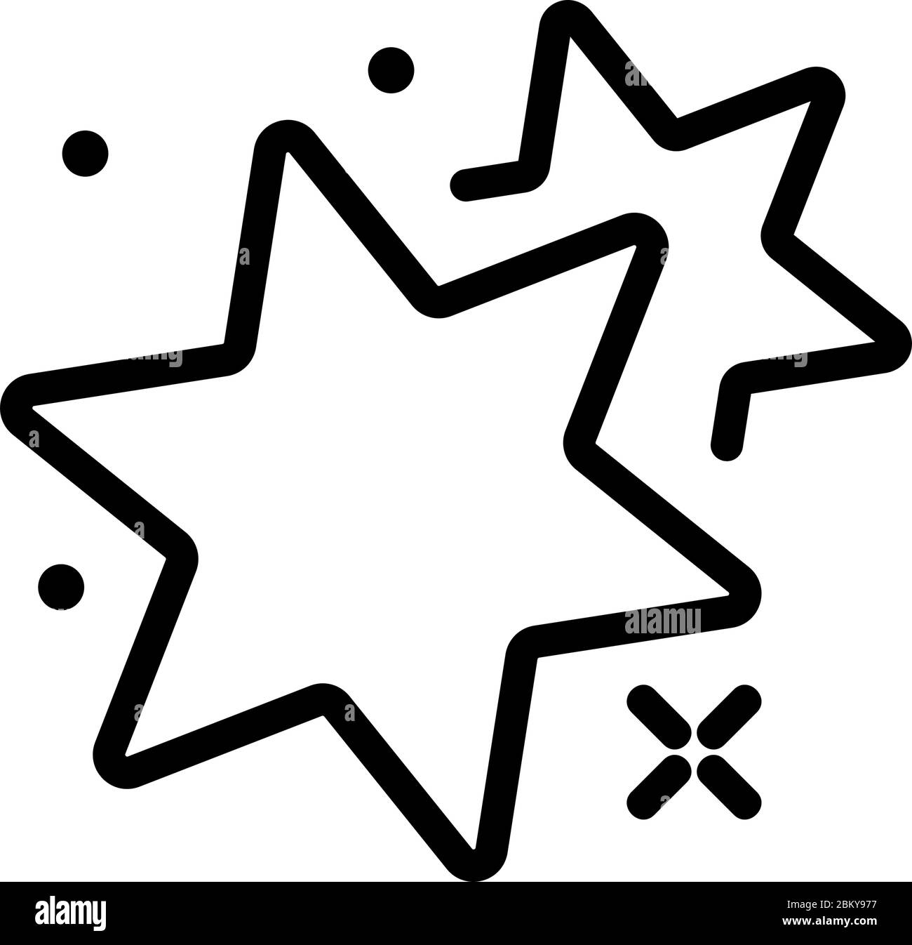 immagine del profilo vettoriale delle icone a stella esagonale Illustrazione Vettoriale