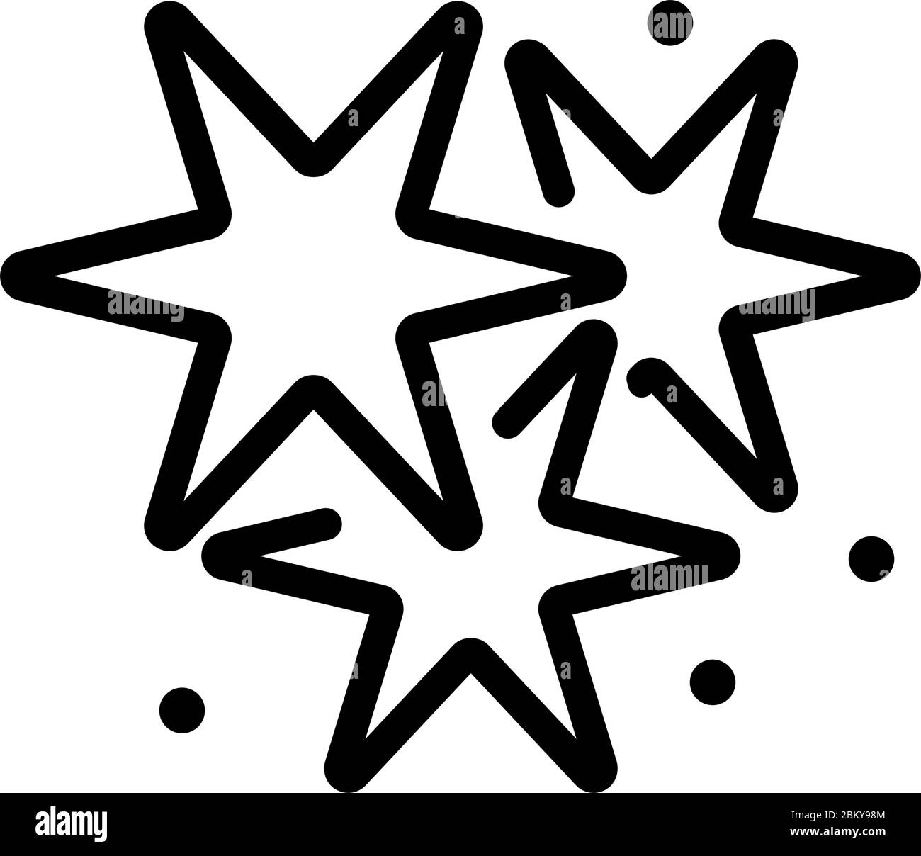 illustrazione del profilo vettoriale dell'icona di riflesso starburst Illustrazione Vettoriale