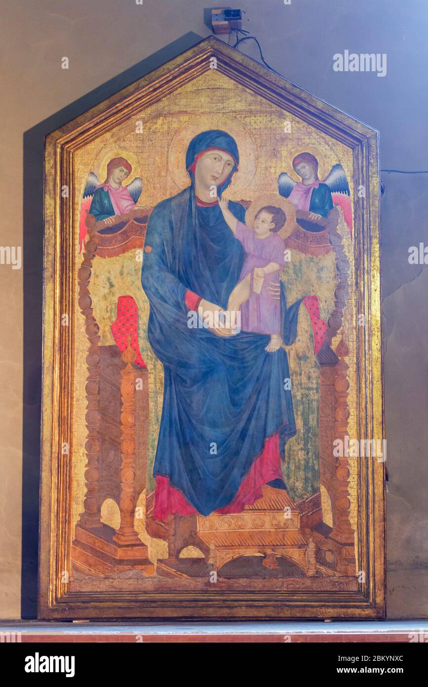 Madonna con icona bambino, chiesa di Santa Maria dei Servi, Bologna, Emilia-Romagna, Italia Foto Stock