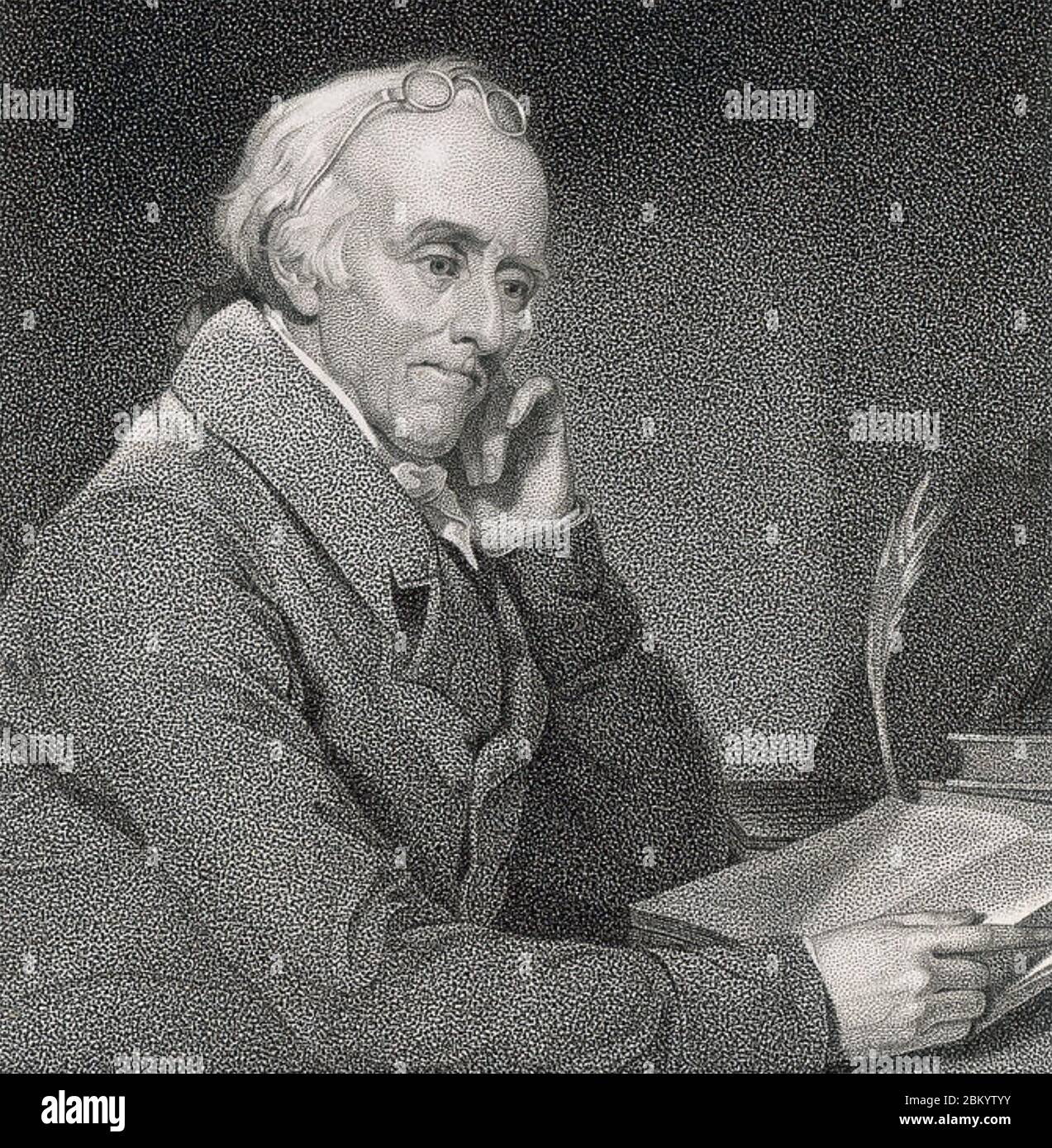 BENJAMIN RUSH (1746-1813) leader civico americano e firmatario della Dichiarazione di Indipendenza, circa 1818 Foto Stock