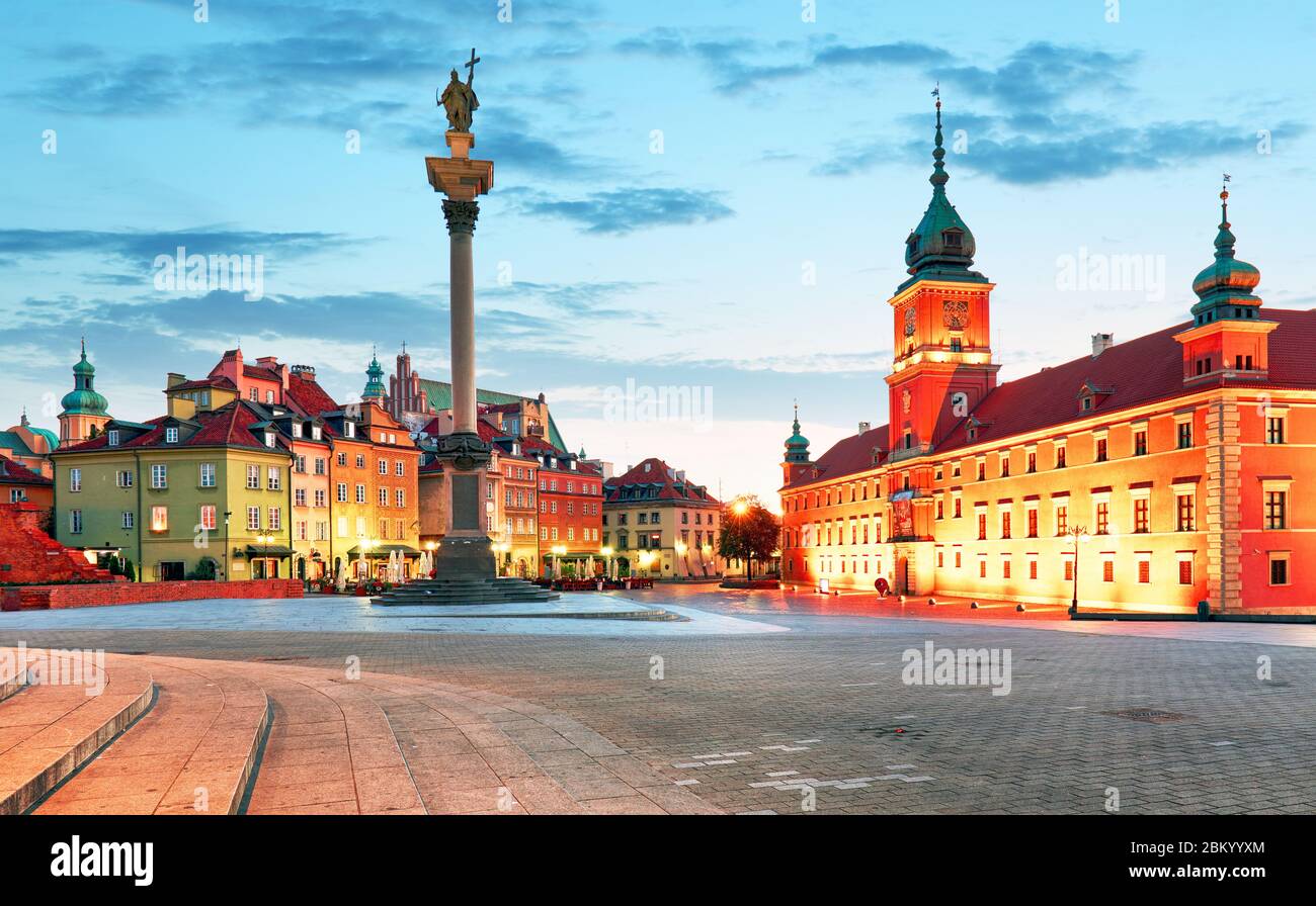 Panorama di Varsavia città vecchia, Polonia Foto Stock