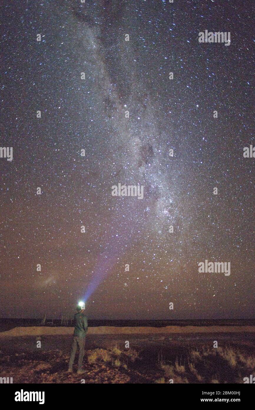 Milky Way, Arckaringa Homestead, tra Coober Pedy e Oodnadatta, Australia del Sud Foto Stock