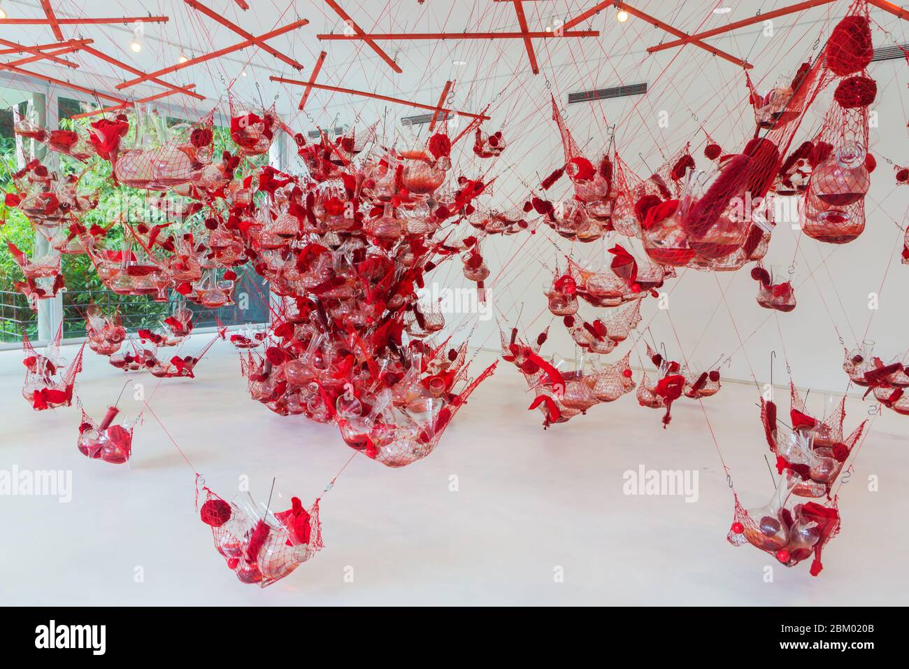 Park, Inhotim Institute Museo d'arte contemporanea, Brumadinho, Minas Gerais stato, Brasile Foto Stock