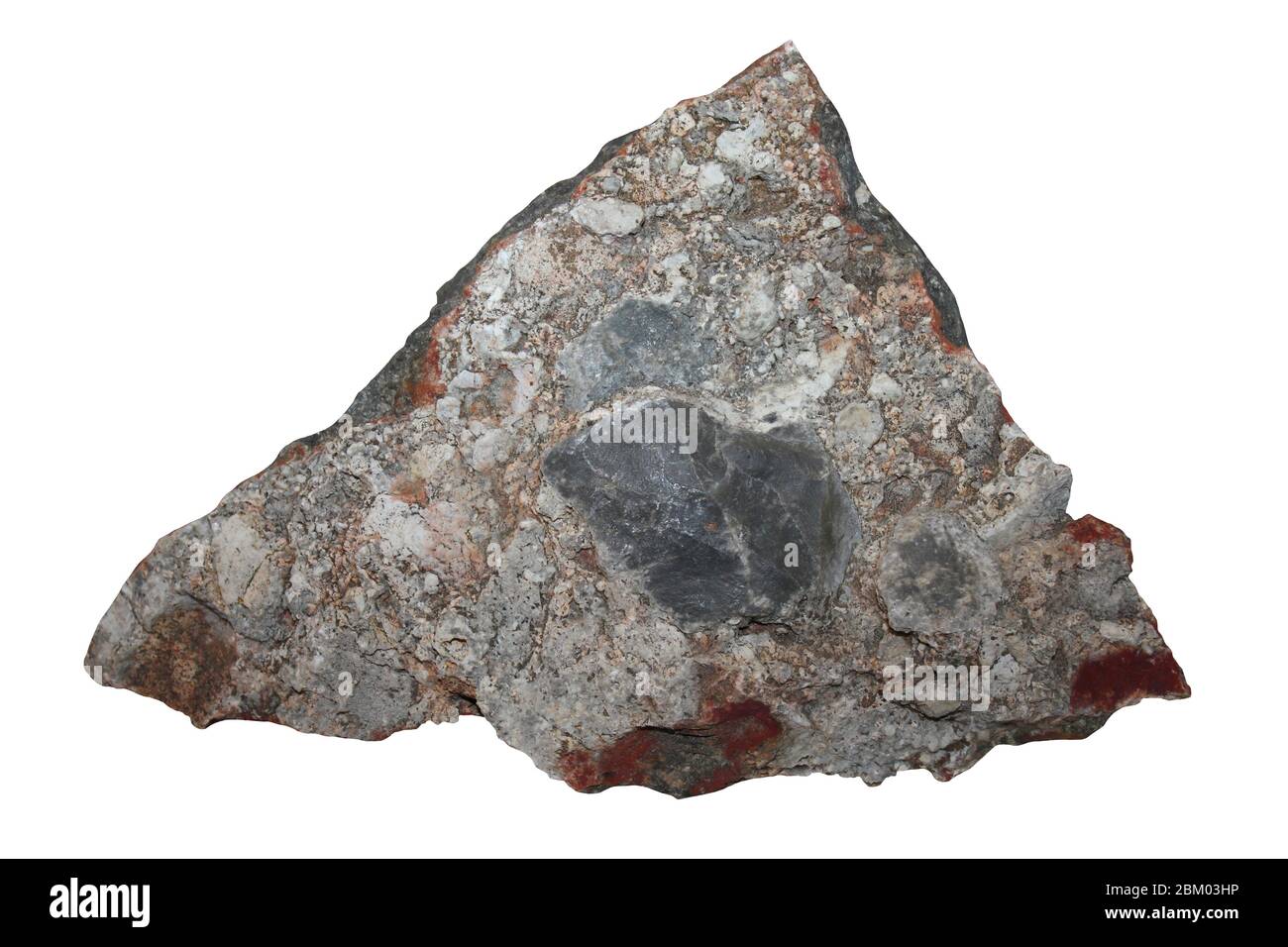 Agglomerato riolitico - Ordoviciano - Porth Maen-melin (Porth Maenmelyn), Pembrokeshire, Galles, Regno Unito Foto Stock