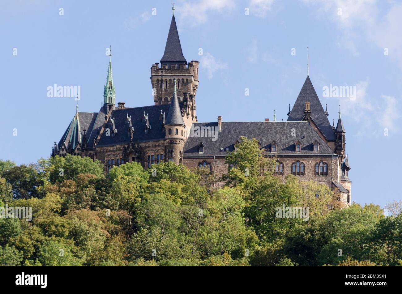 Schloss Wernigerode, Harz, Sachsen-Anhalt, Deutschland, Europa Foto Stock
