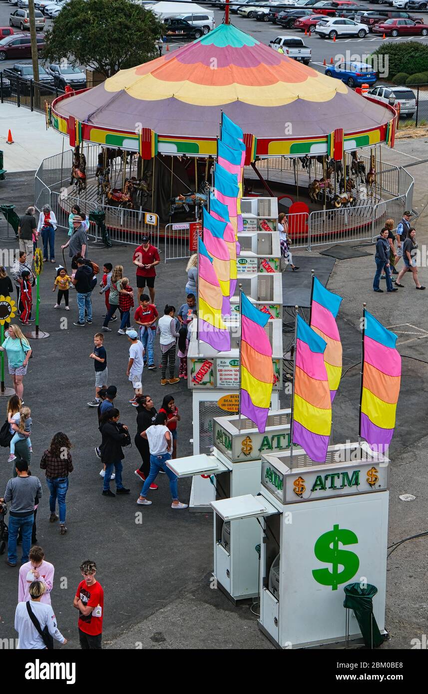 Bancomat a Carnevale Foto Stock