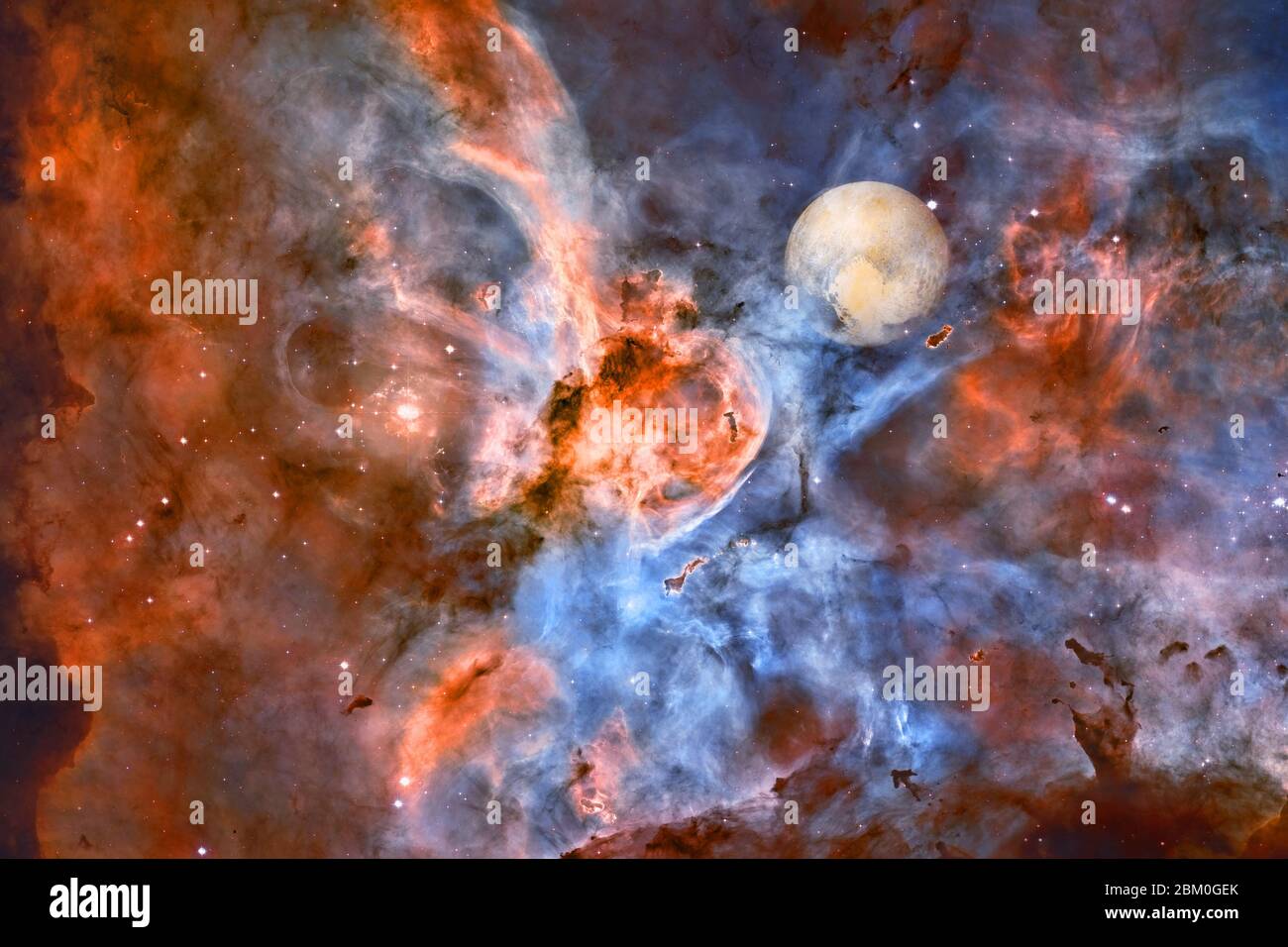 Plutone. Pianeti di qualità impressionante del sistema solare. Elementi di questa immagine forniti dalla NASA Foto Stock