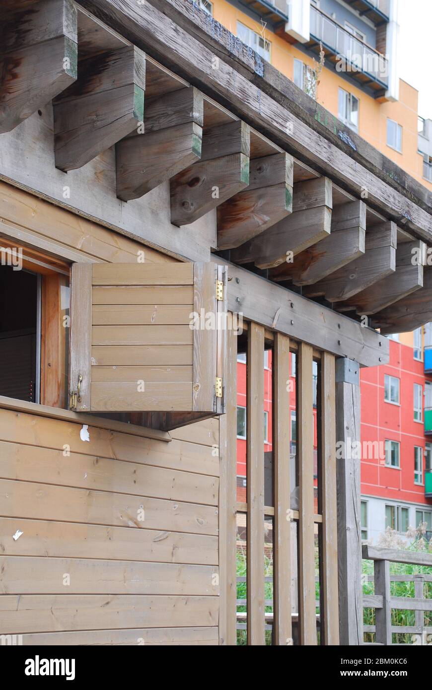 Wetland Wildlife Brownfield Site The Greenwich Peninsula Ecology Park Gatehouse, Thames Path, John Harrison Way, London SE10 0QZ by Atkins Foto Stock