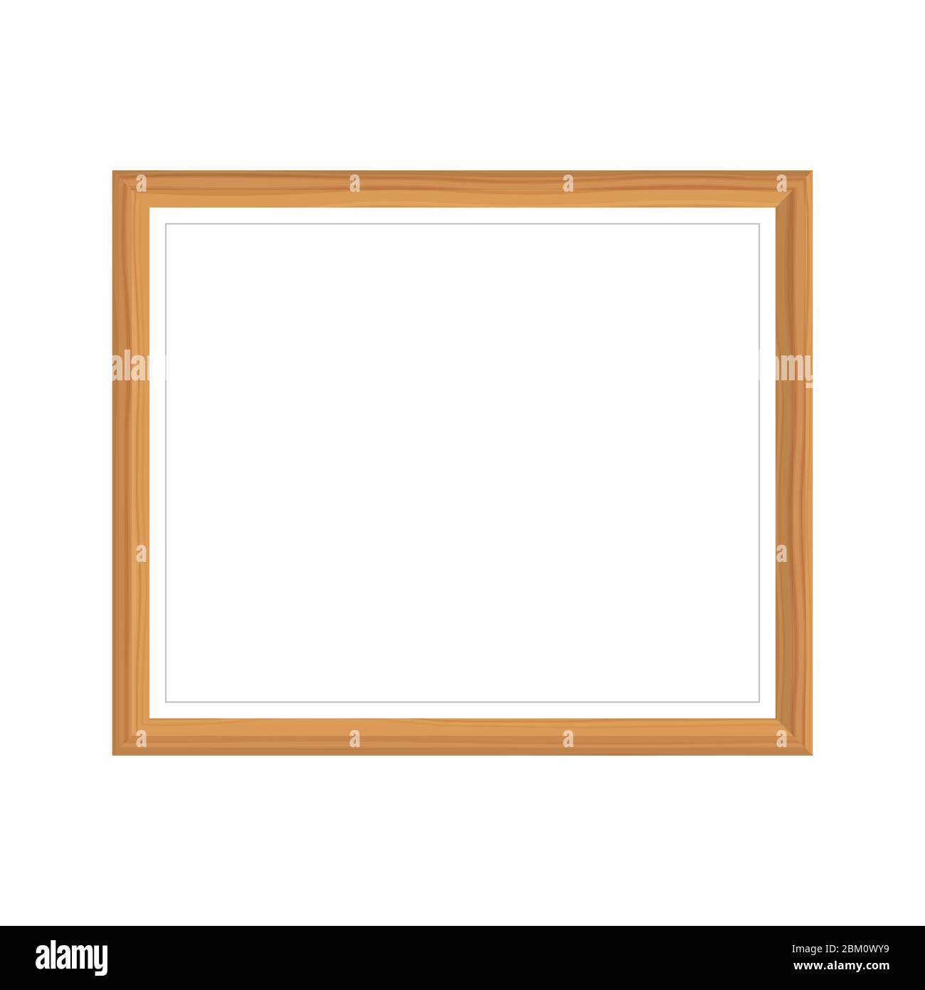Immagine vettoriale con cornice fotografica isolata su sfondo bianco Illustrazione Vettoriale