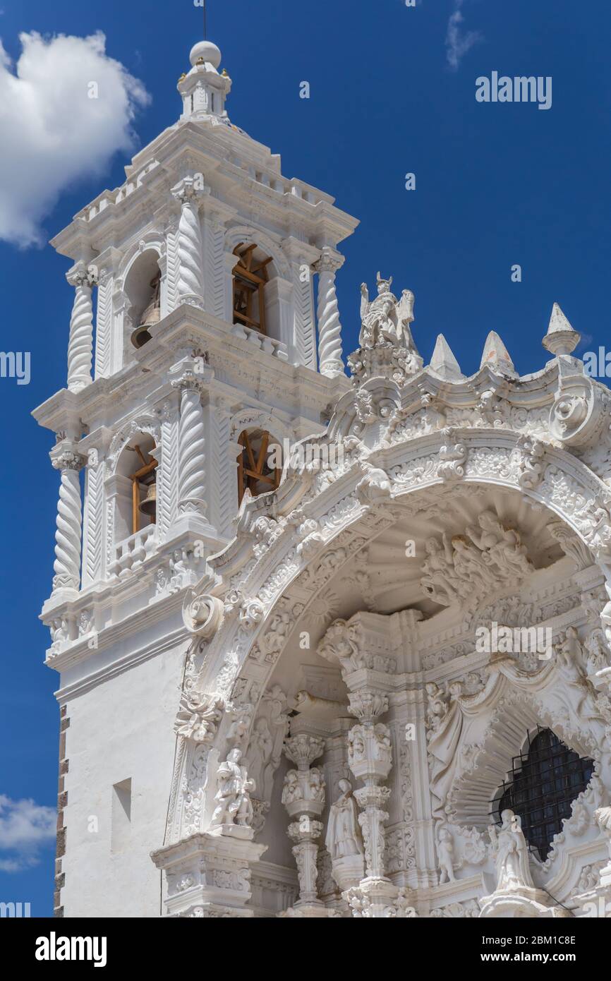 Chiesa di San Nicolas de Bari, 18 ° secolo, Panotla, Tlaxcala, Messico Foto Stock