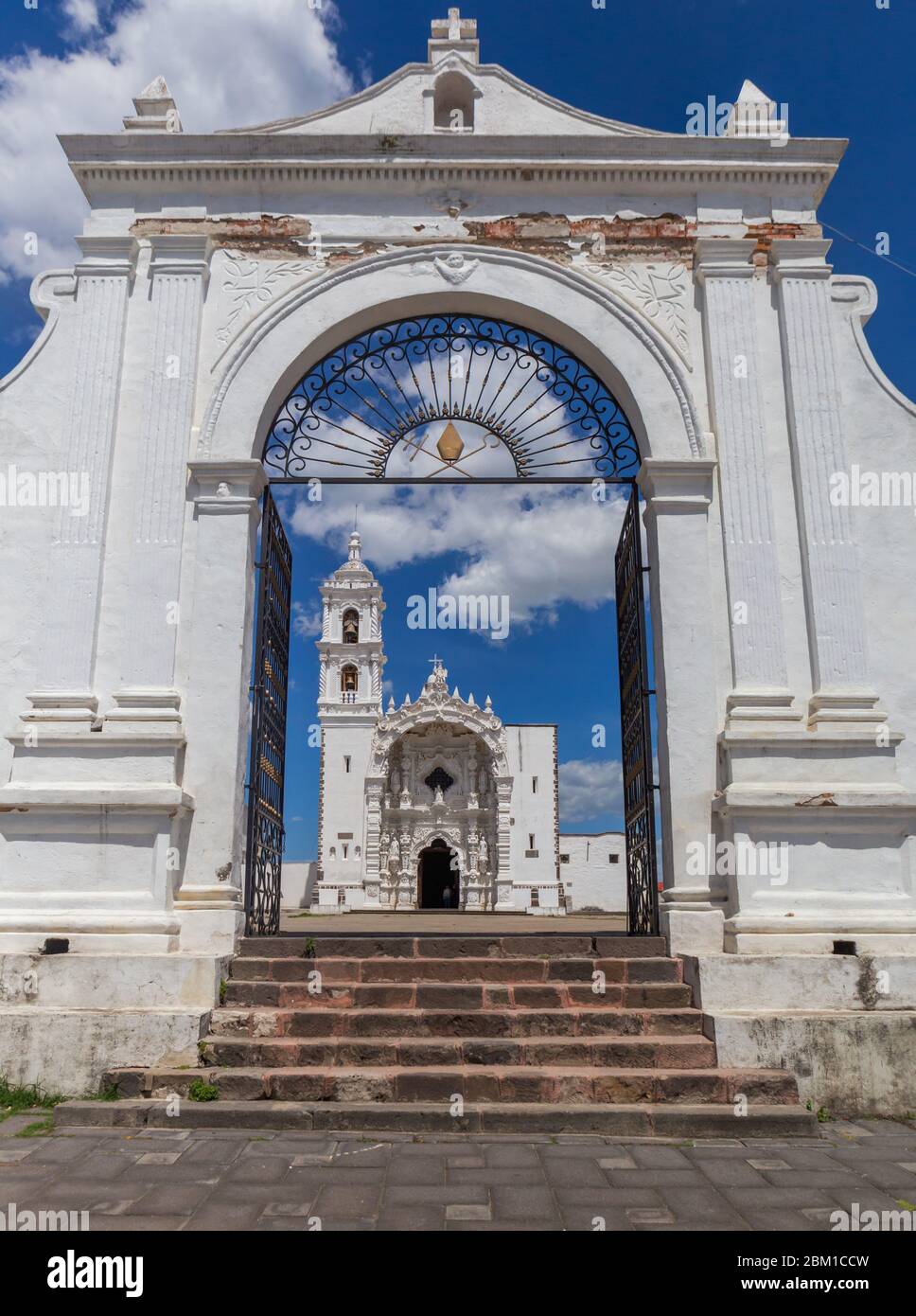 Chiesa di San Nicolas de Bari, 18 ° secolo, Panotla, Tlaxcala, Messico Foto Stock