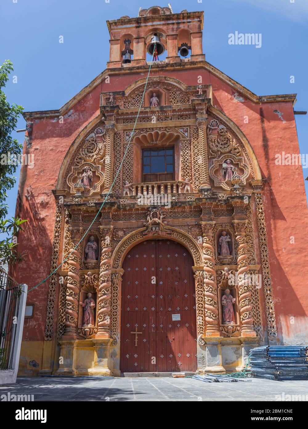 Ordine della chiesa di San Francesco, 18 ° secolo, Atlixco, Puebla, Messico Foto Stock