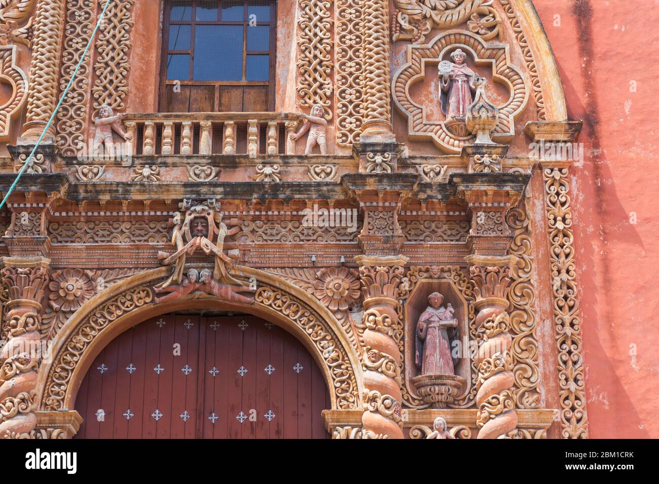 Ordine della chiesa di San Francesco, 18 ° secolo, Atlixco, Puebla, Messico Foto Stock