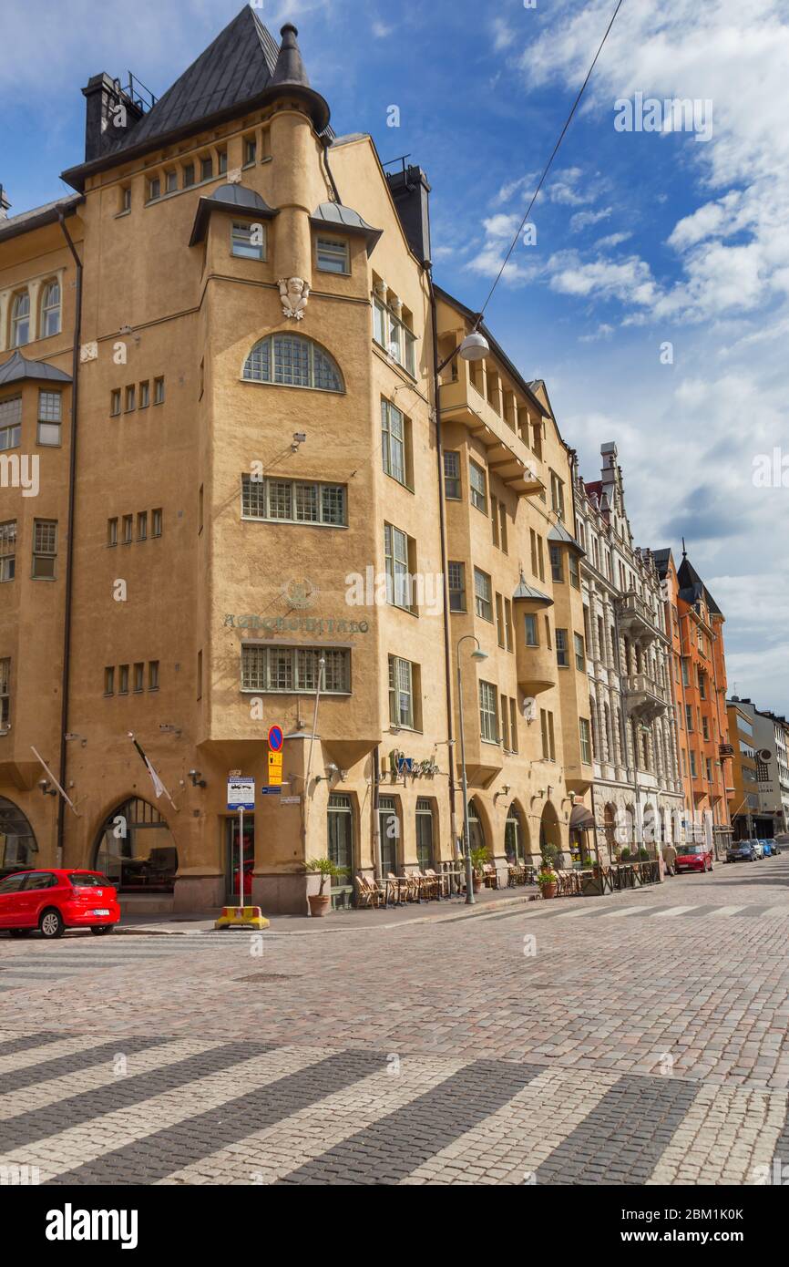 Casa dei medici, Agronomalo, Fabianinkatu 17, 1901, Helsinki, Finlandia Foto Stock